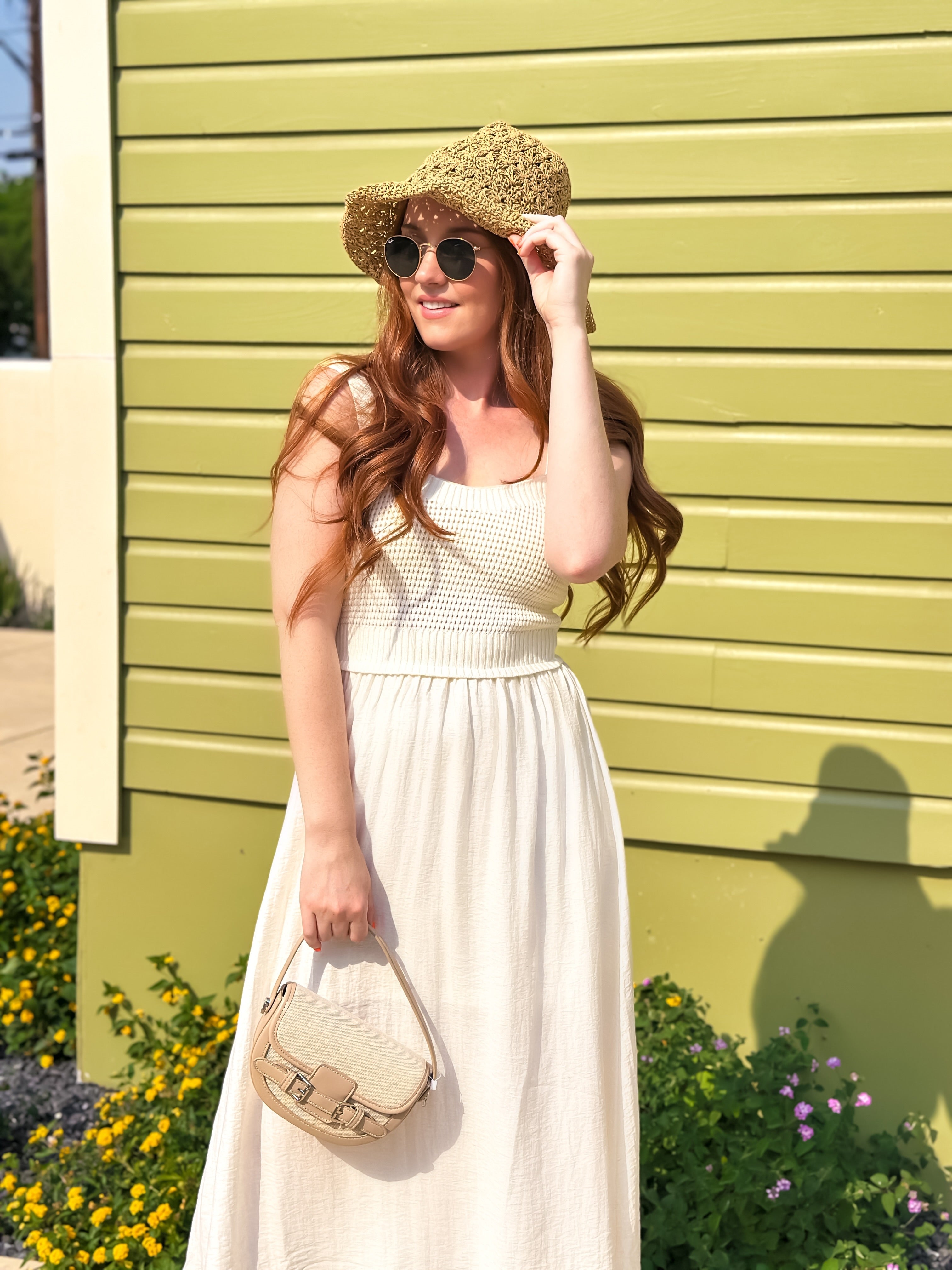 Claudia Ivory Knit Midi Dress