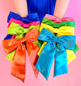 Colorful Satin Hair Bow