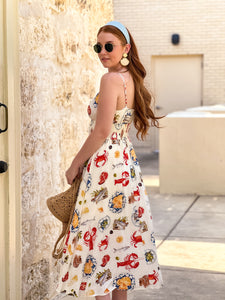 Summer Picnic Midi Dress