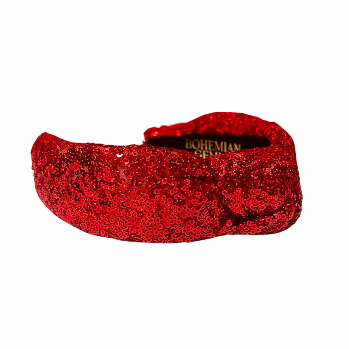 Red Sparkle Knotted Headband