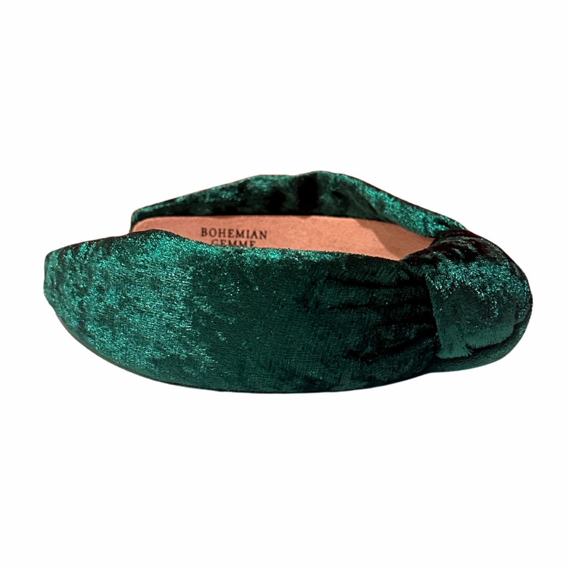 Green Velvet Knotted Headband