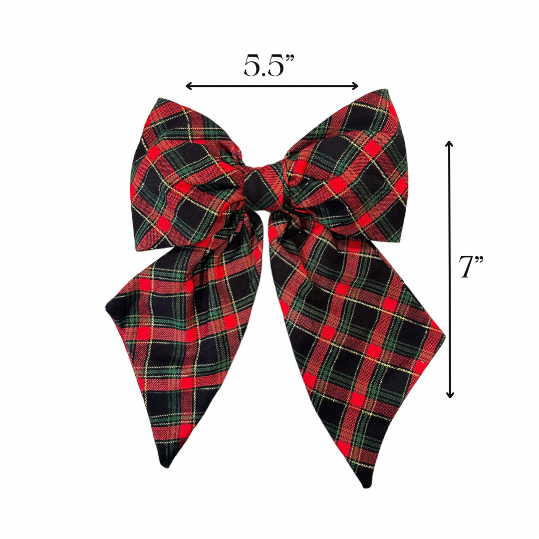 Red and Black Hair Bow