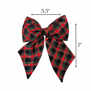 Red and Black Hair Bow