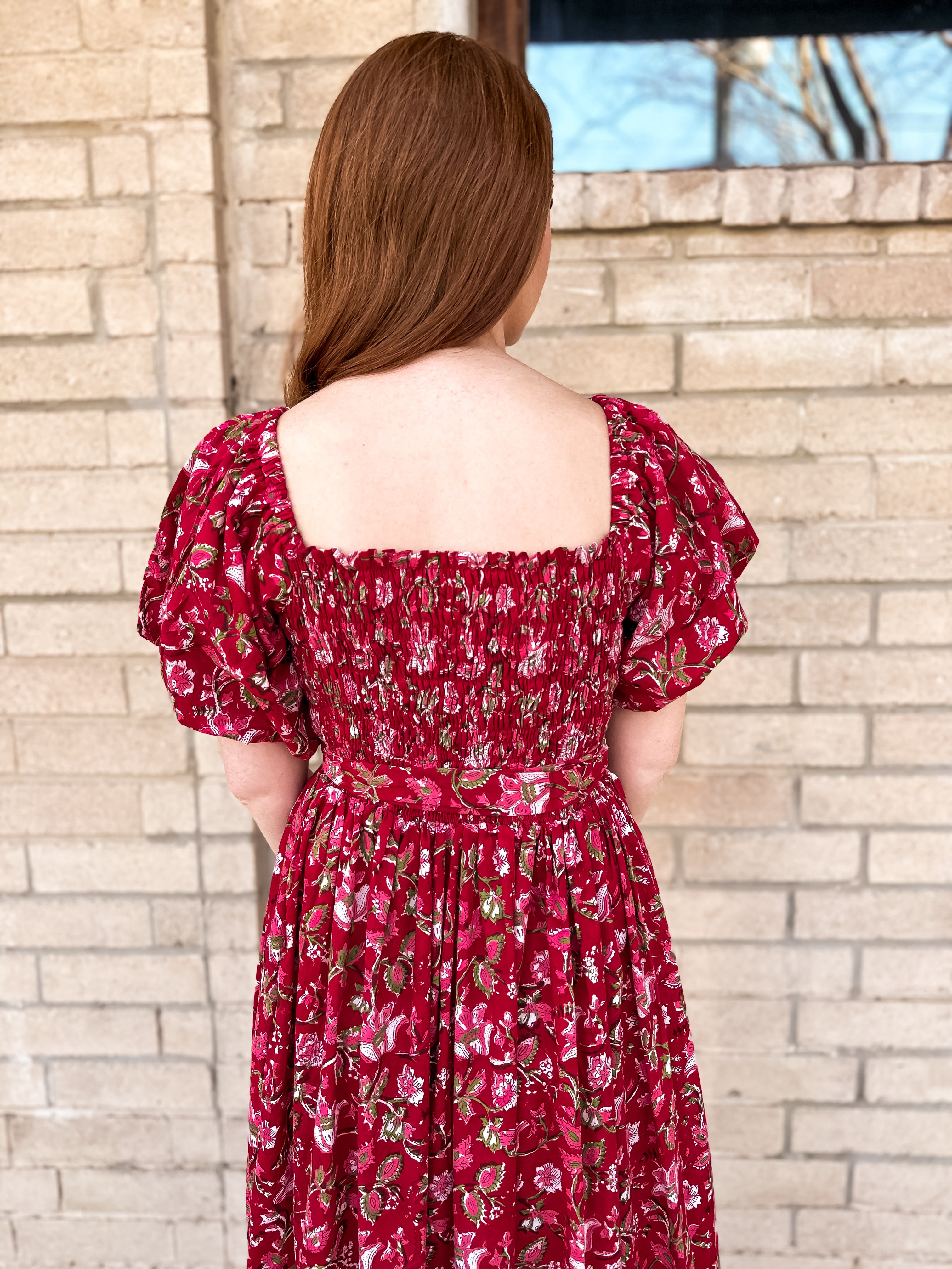 Red Floral Grace Maxi Dress