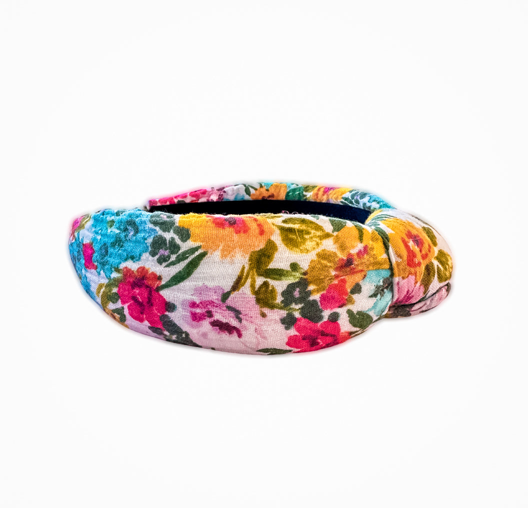 Spring/ Summer Bright Floral Knotted Headband