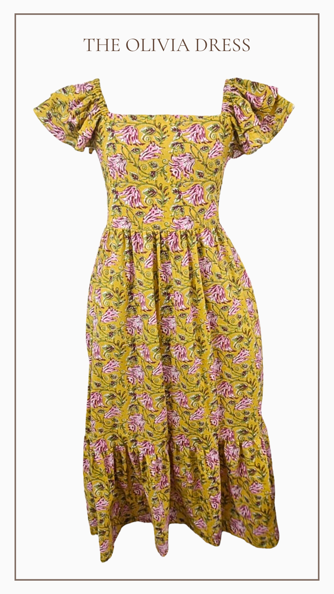 Bohemian Gemme Olivia Dress- Yellow Floral
