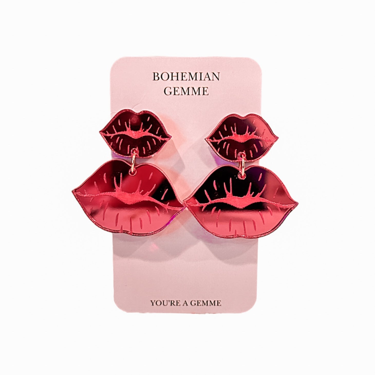 Sample Sale Pink Lips Statement Earrings
