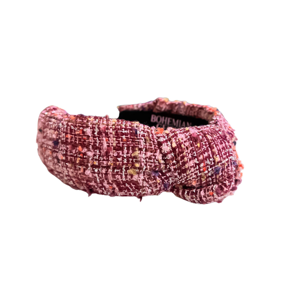 Burgundy Tweed Knotted Headband