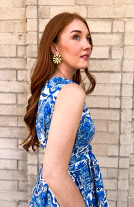 Bohemian Gemme Beverly Midi- Morrocan Blue