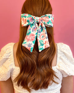 Vintage Floral Hair Bow