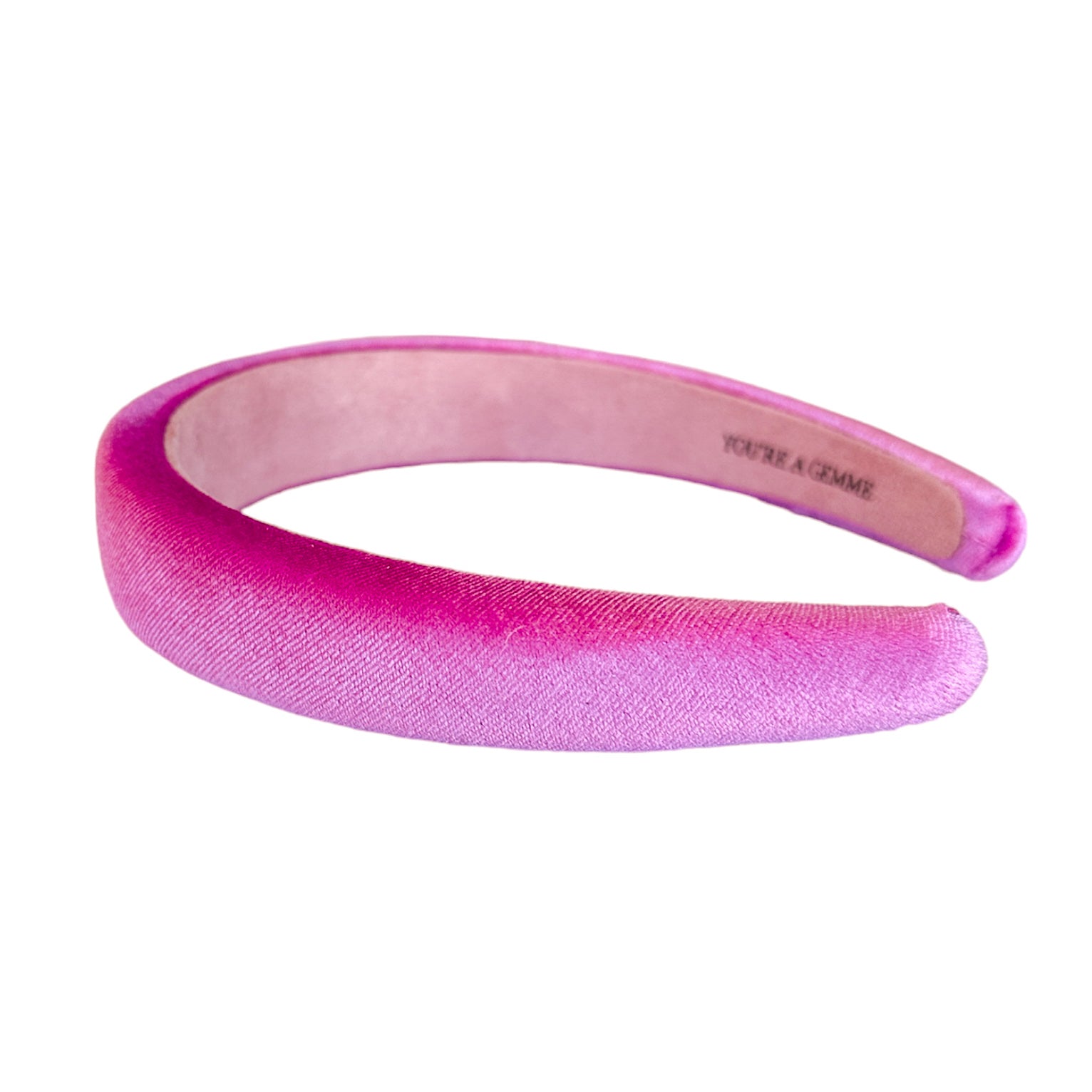 Bubblegum Pink Velvet Slim Headband