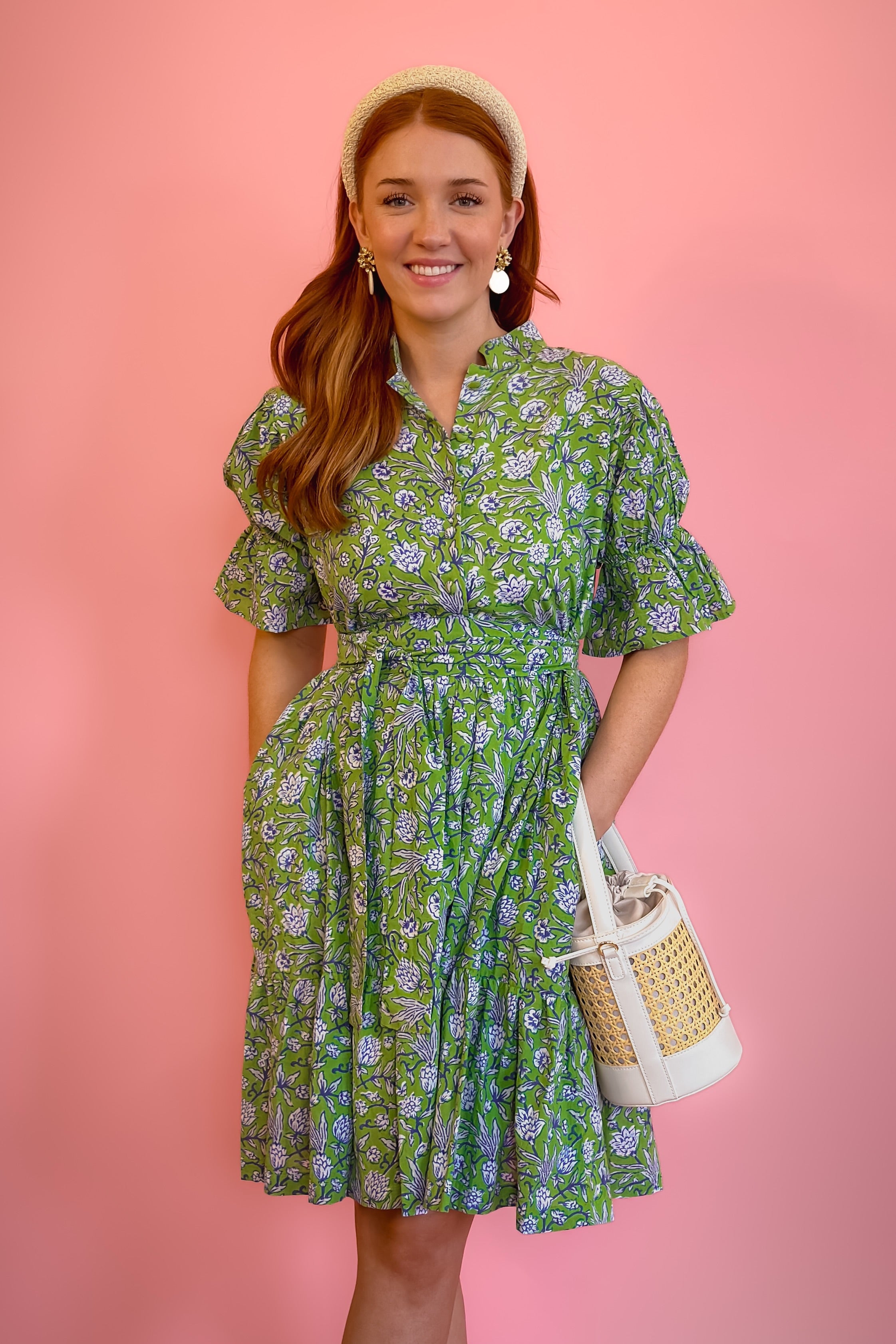 Bohemian Gemme Blair Mini- Green & Blue Floral