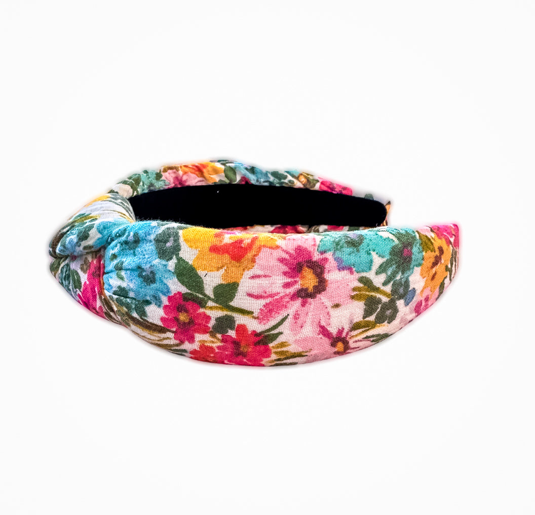 Spring/ Summer Bright Floral Knotted Headband