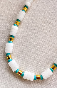 White Quartz Spring/Summer Beaded Necklace