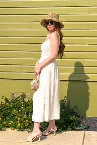 Claudia Ivory Knit Midi Dress