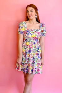 Colorful Floral Mini Dress