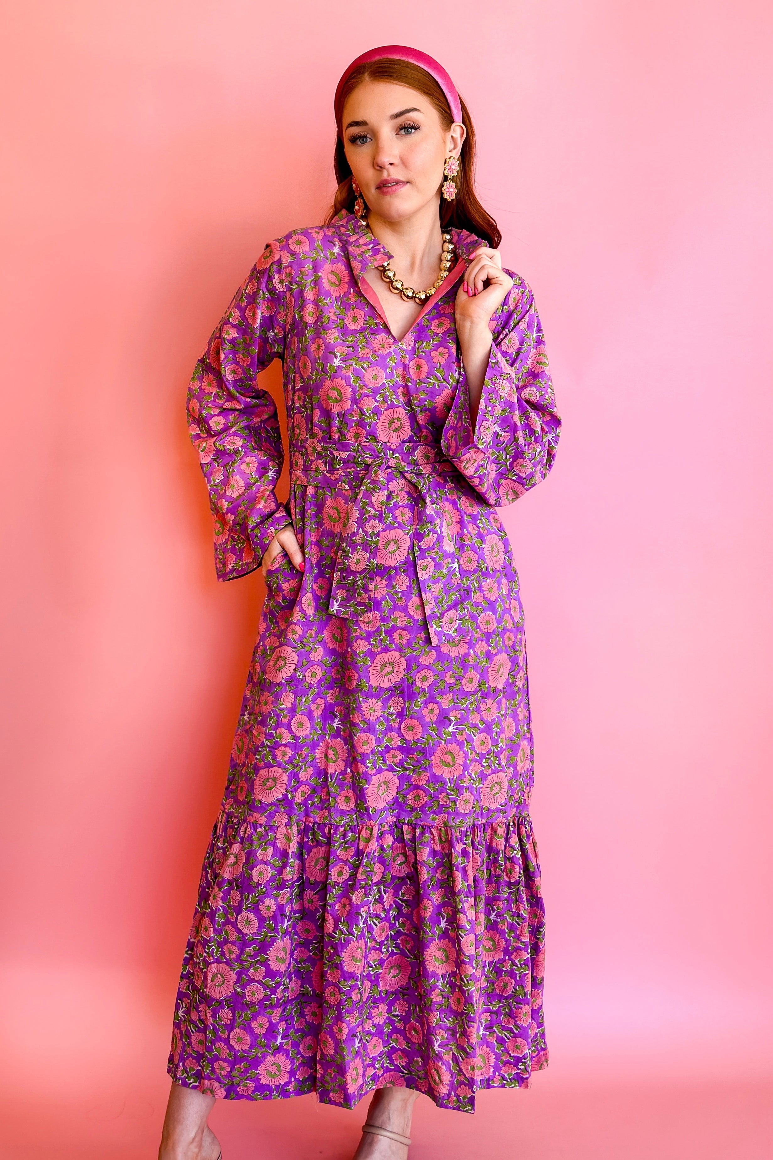 Bohemian Gemme Becca Maxi Dress- Lavender Floral