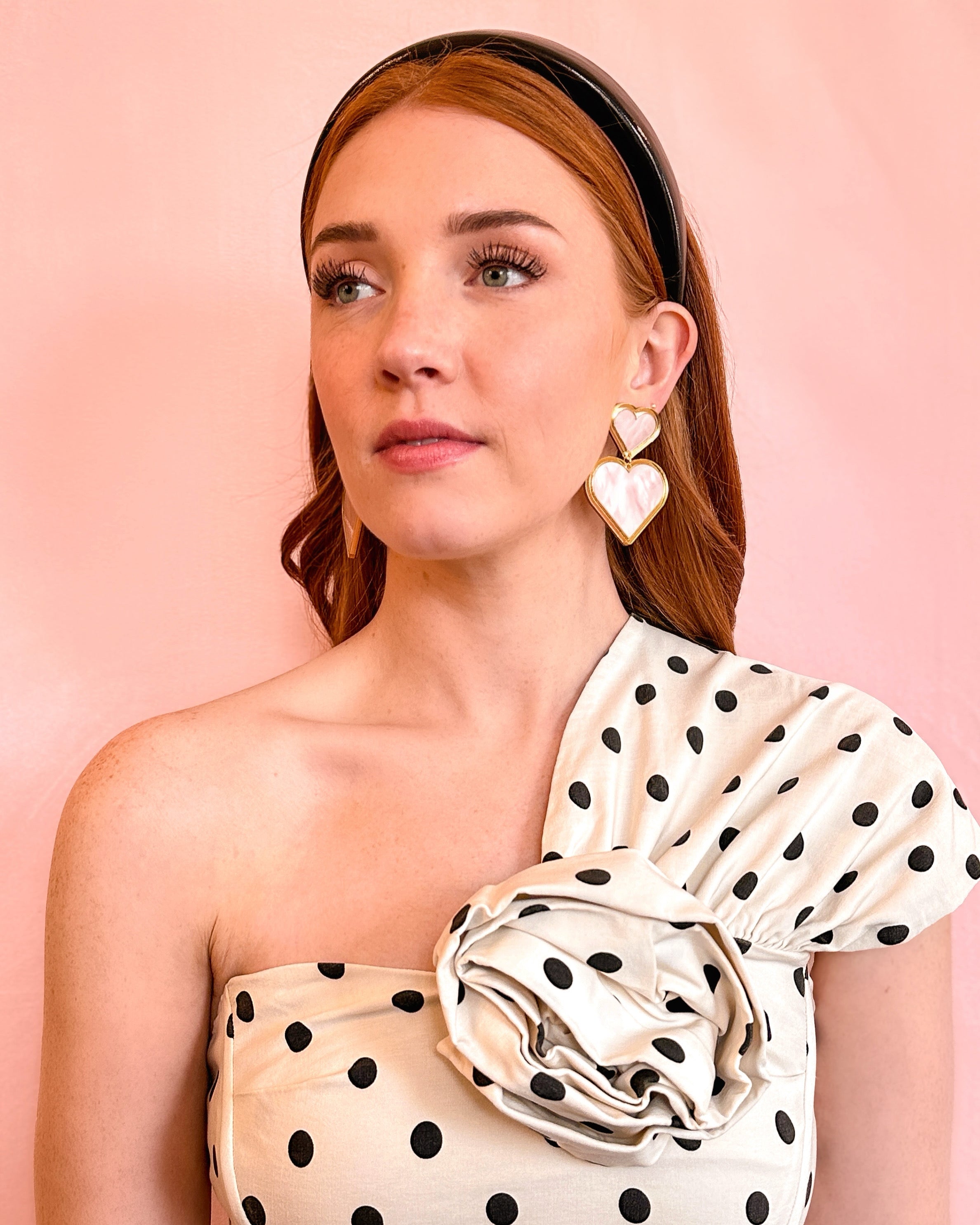 Sample Sale Pink Heart Statement Earrings