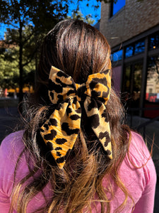 Bold Leopard Hair Bow