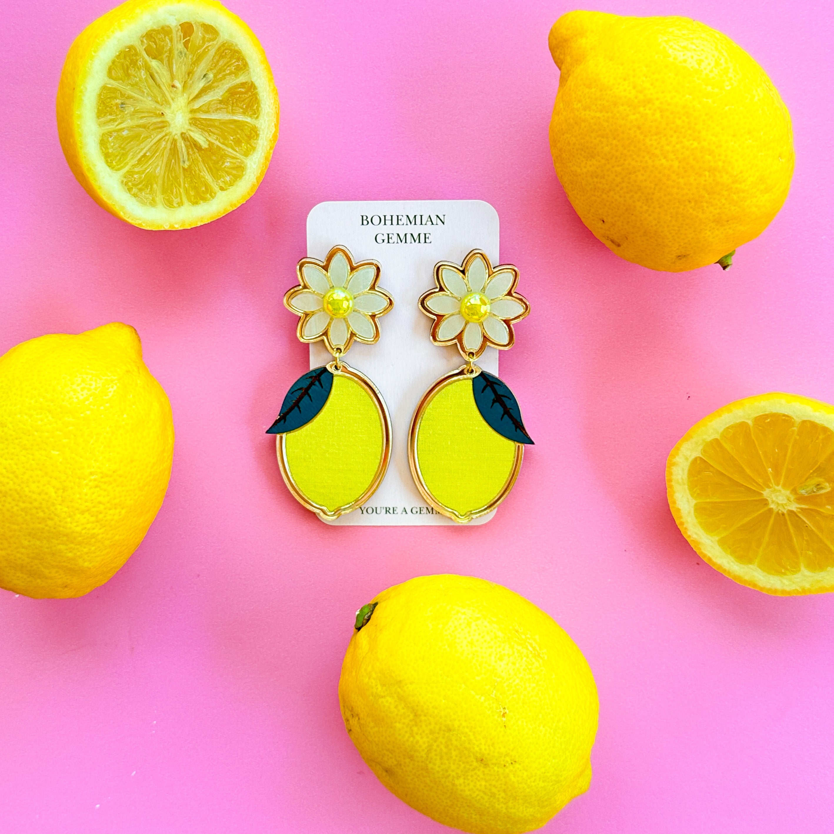 Lemon Daisy Earrings