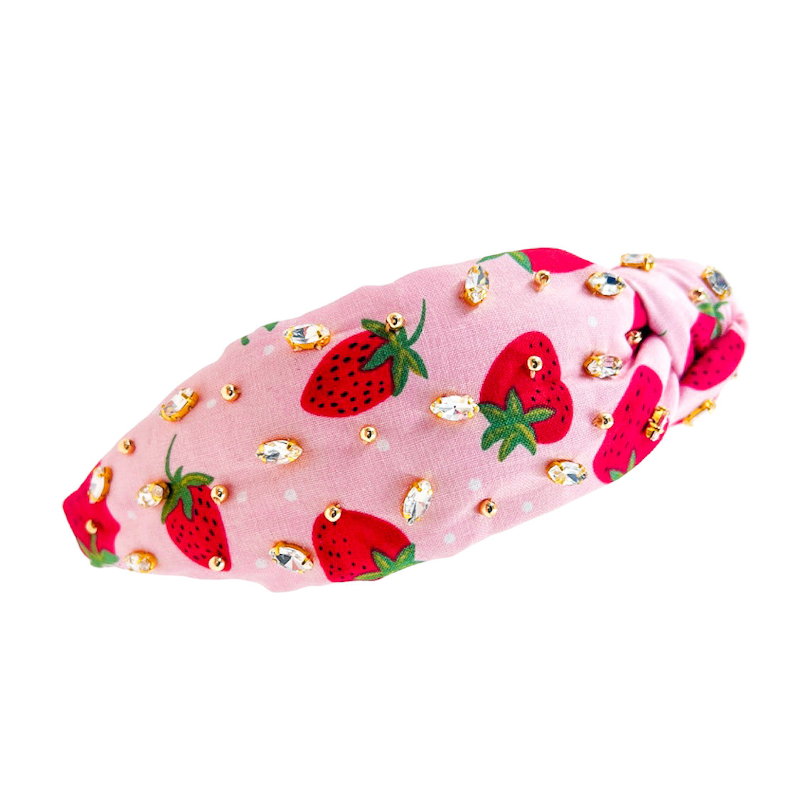 Strawberry Print Knotted Headband