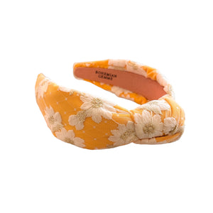 Sample Sale Marigold Floral Embroidered Knotted Headband