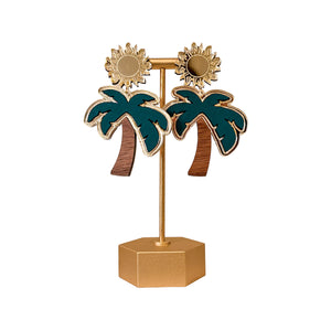Palm Tree Statement Earrings