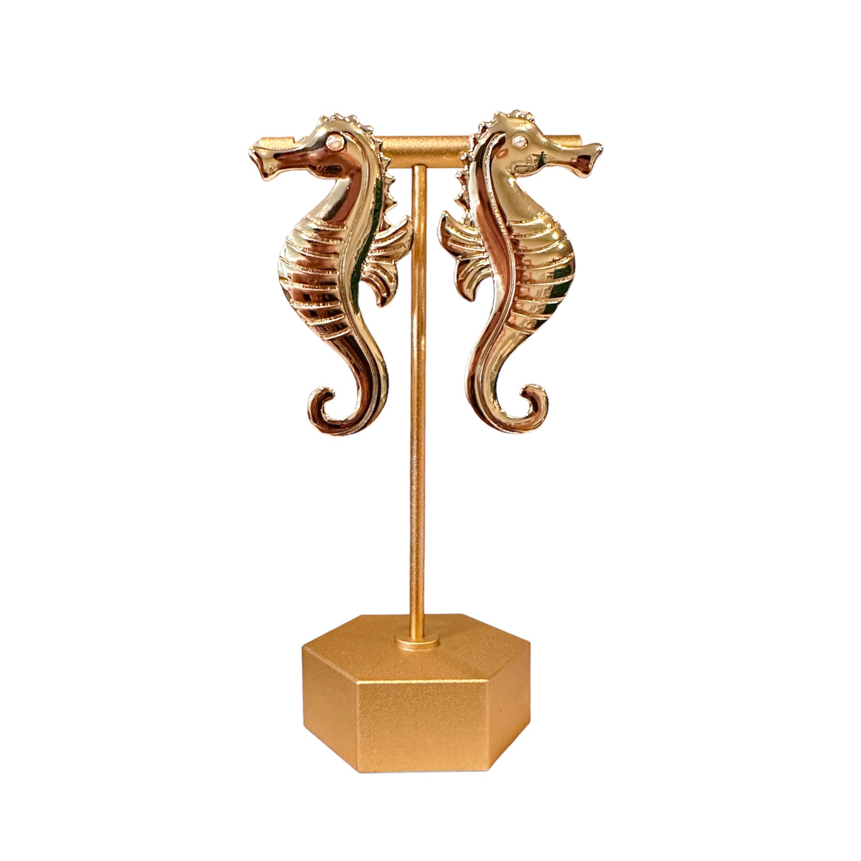 Seahorse Statement Stud Earrings