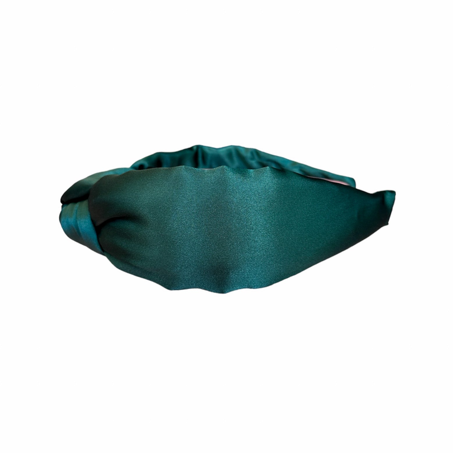 Fall Hunter Green Satin  Knotted Headband