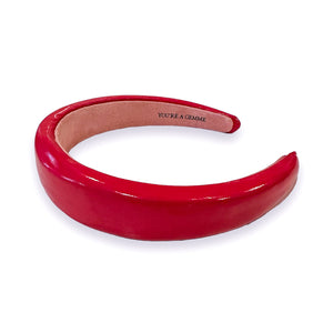 Red Patent Leather Padded Headband