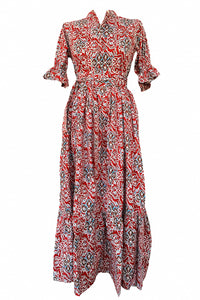 Bohemian Gemme Blair Maxi Dress- Moroccan Print