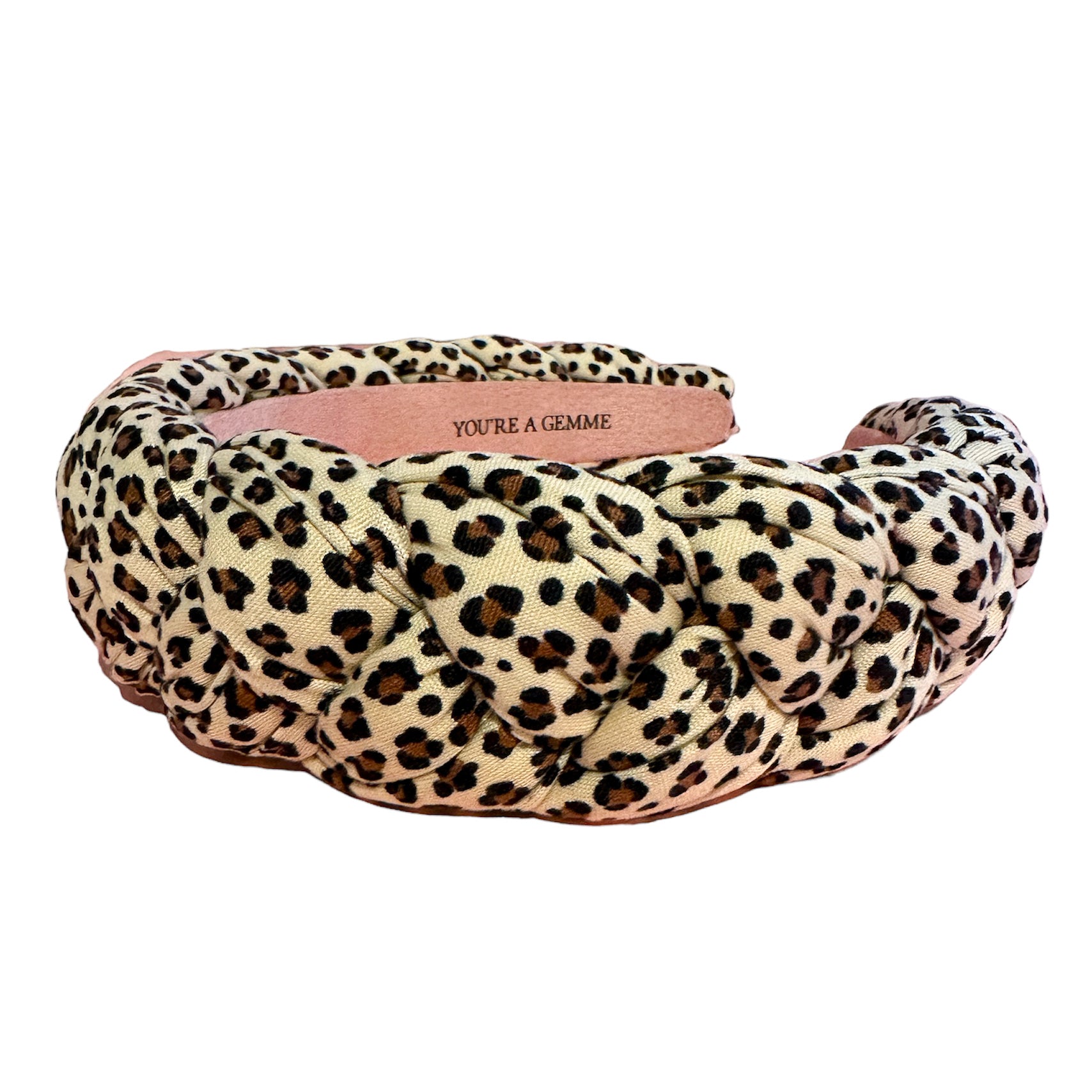 Braided Leopard Print Headband