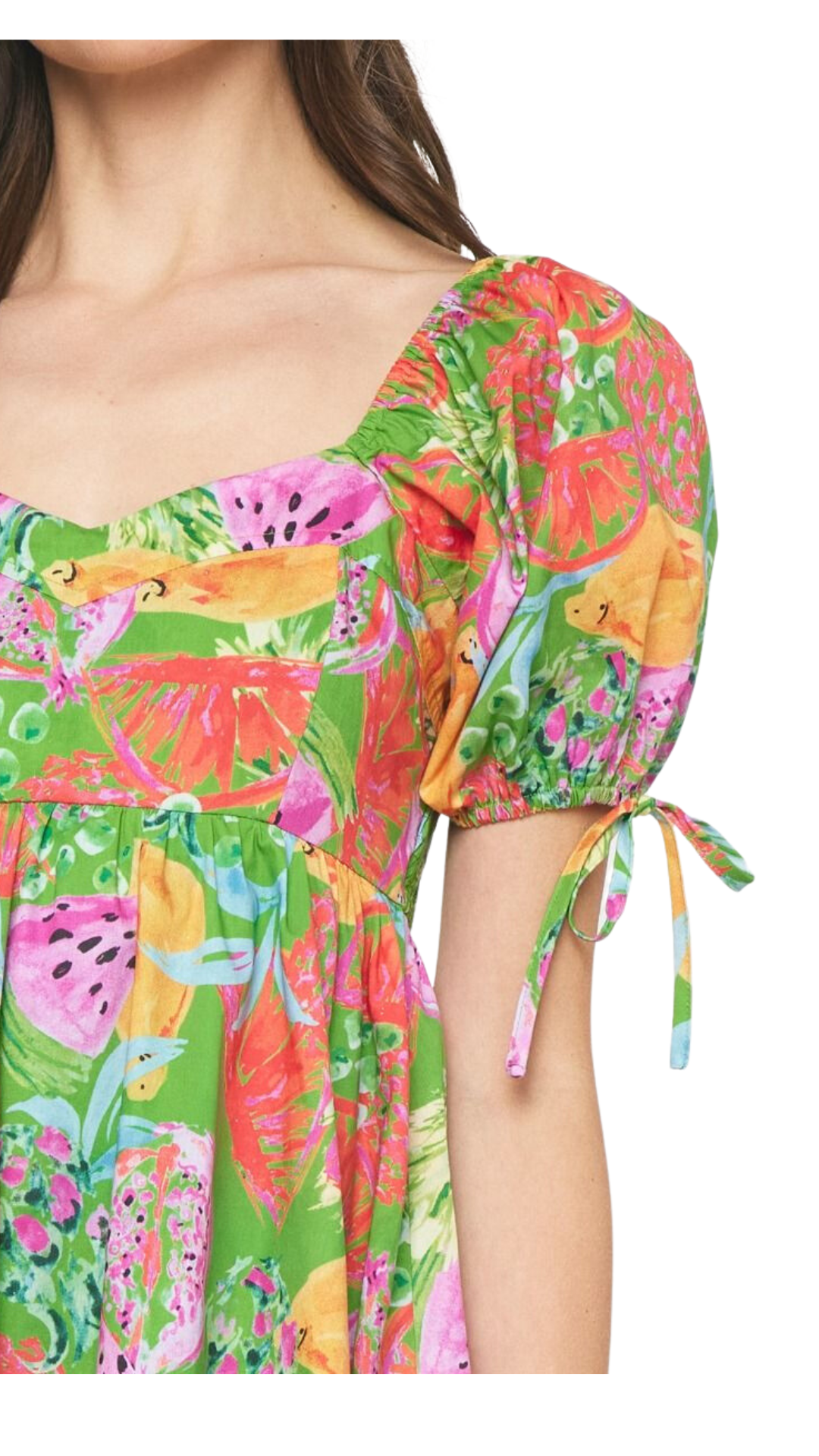 Tropical Fruit Midi Dress