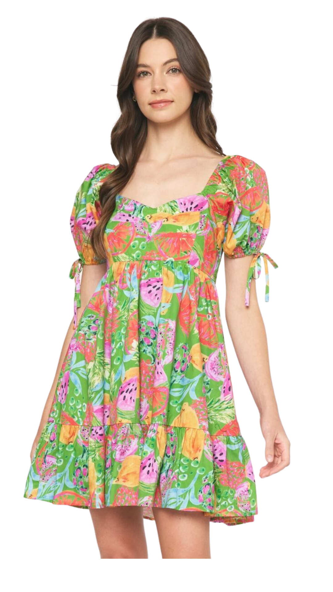Tropical Fruit Midi Dress