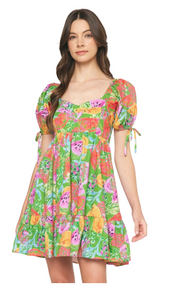 Tropical Fruit Midi Dress