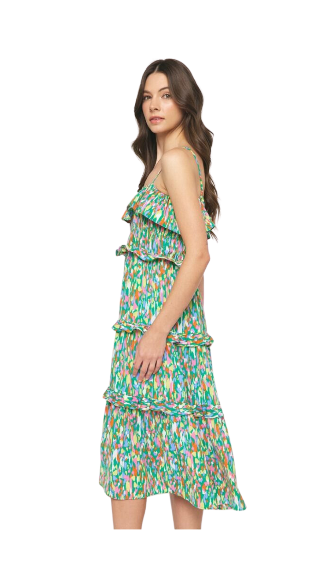 Confetti Print Midi Dress