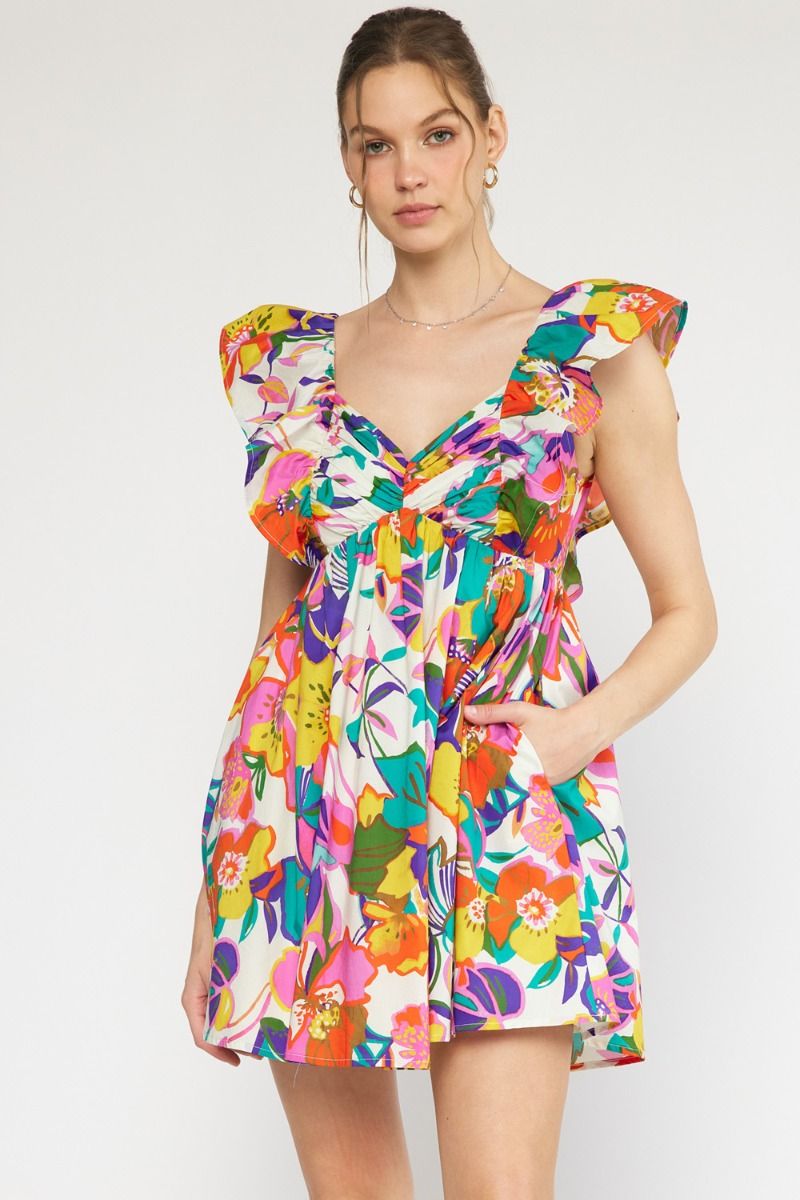 Stella Bright Floral Mini Dress