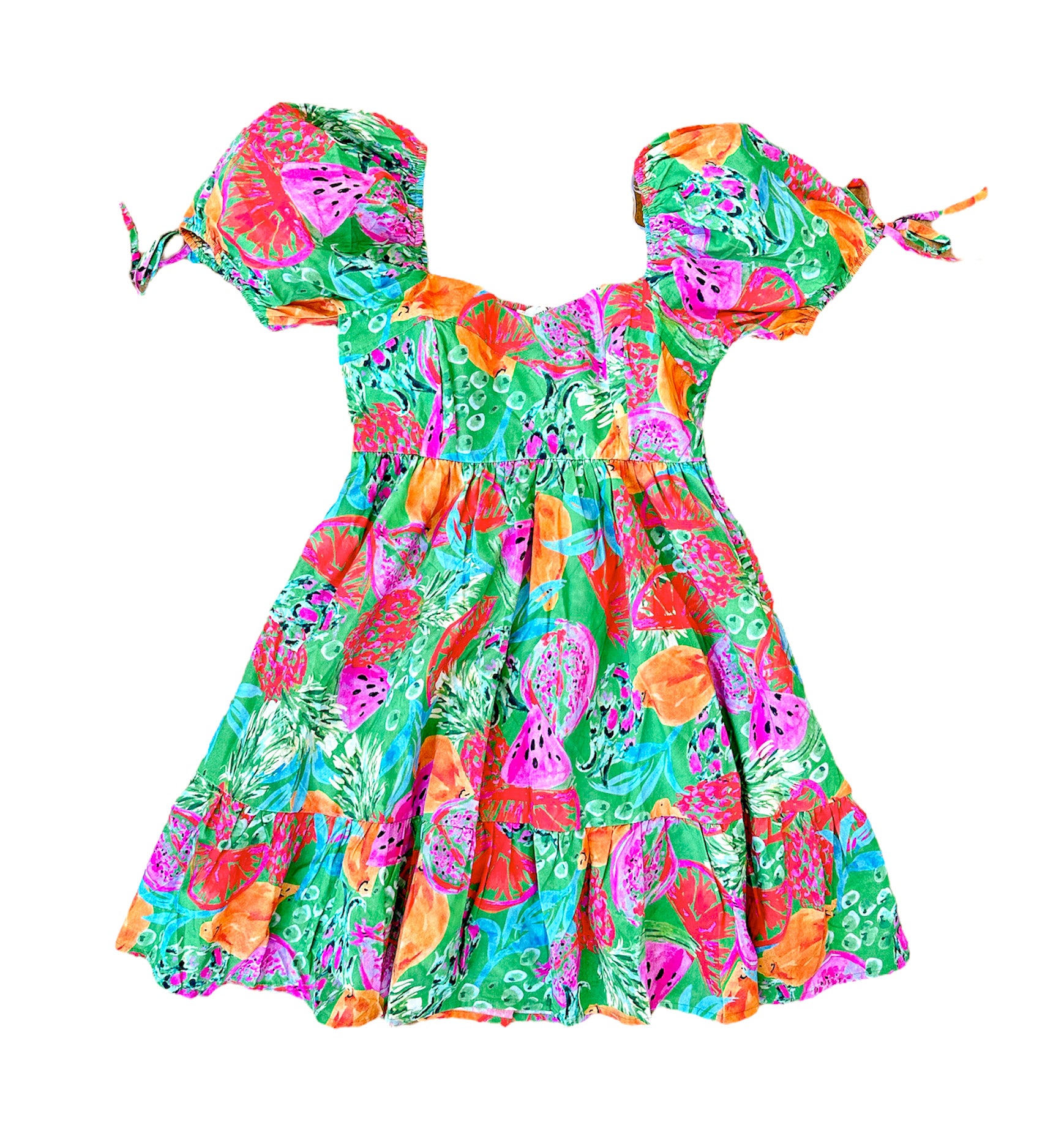 Tropical Fruit Midi Dress