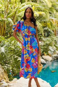 Olivia One Shoulder Midi Dress