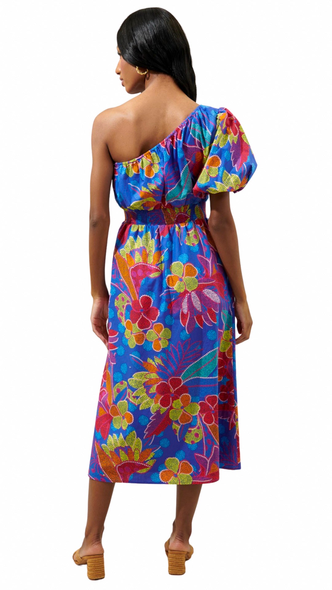 Olivia One Shoulder Midi Dress