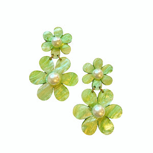Sample Sale Minty Green Double Daisies