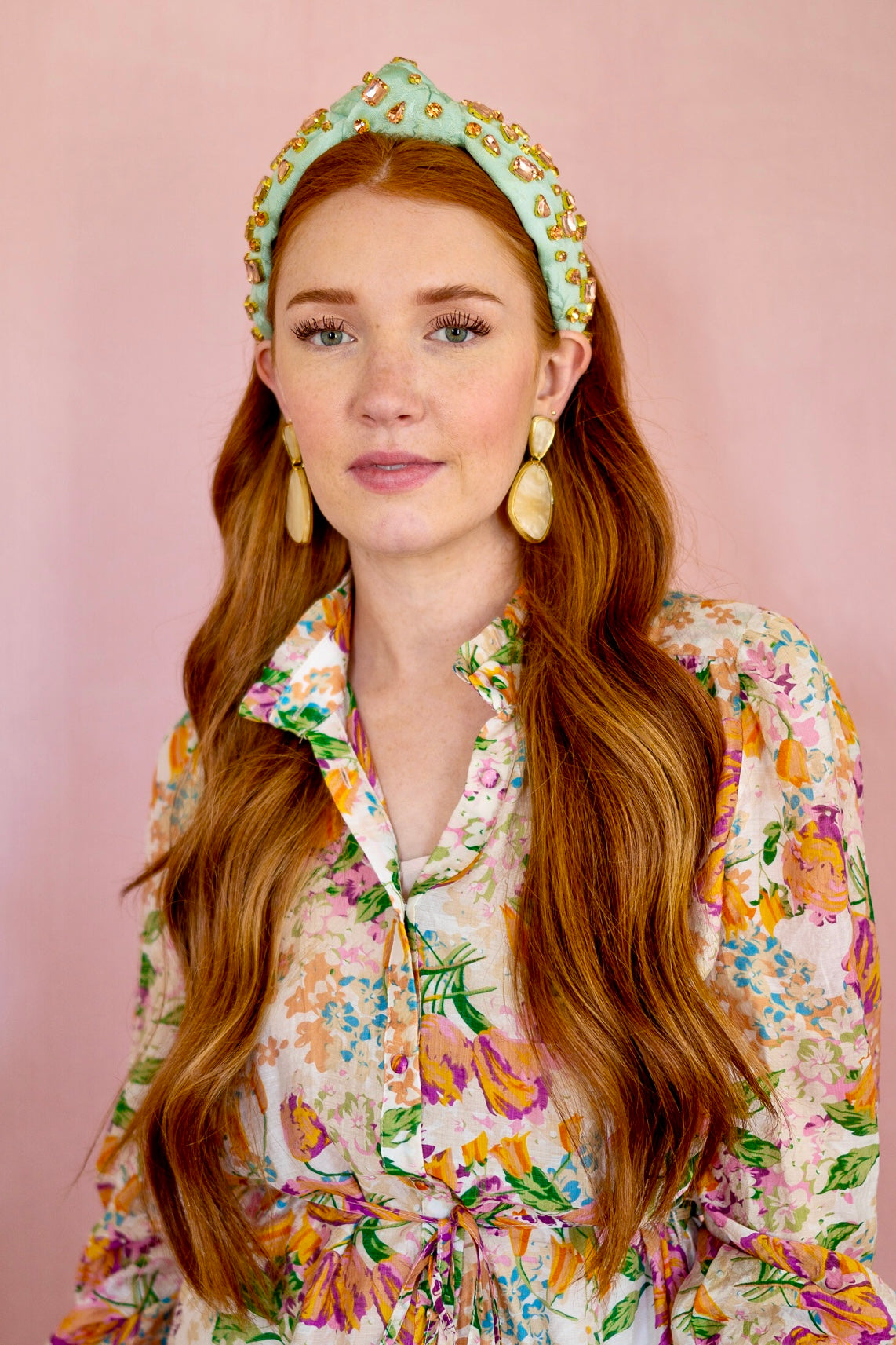 Muted Floral Button Down Dress