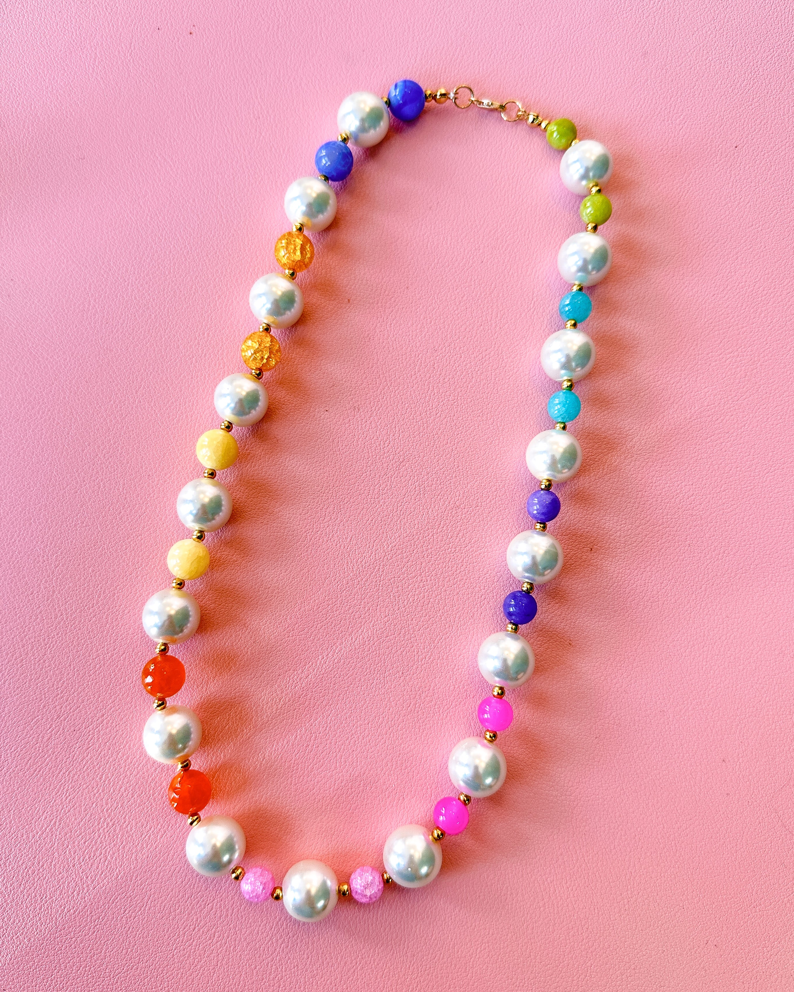 Rainbow Pearl Necklace