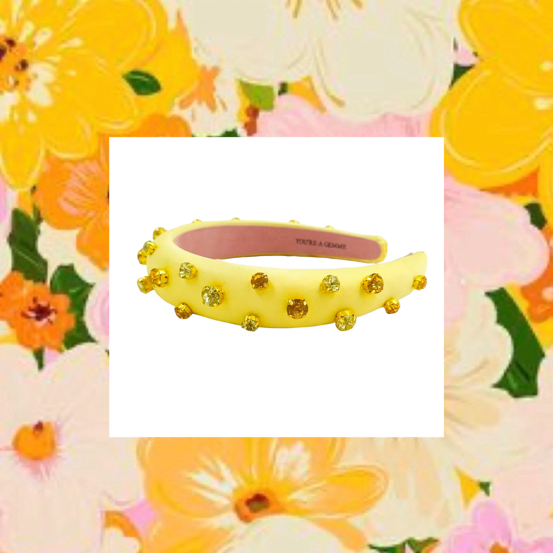 Sample Sale Yellow Embellished Slim Headband