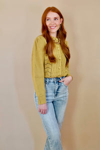 Rose Cable Knit Sweater