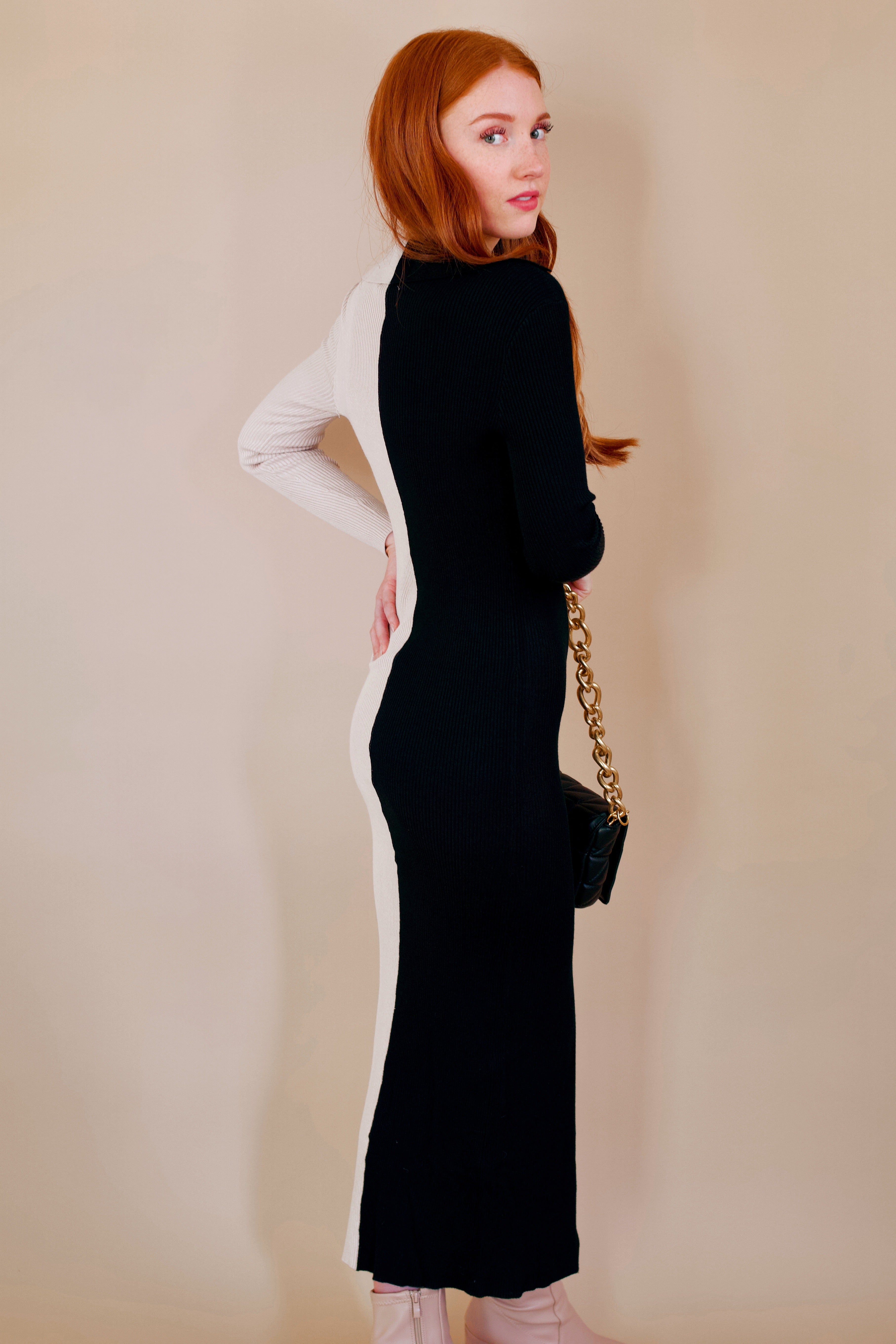 Kendra Color Block Knit Dress
