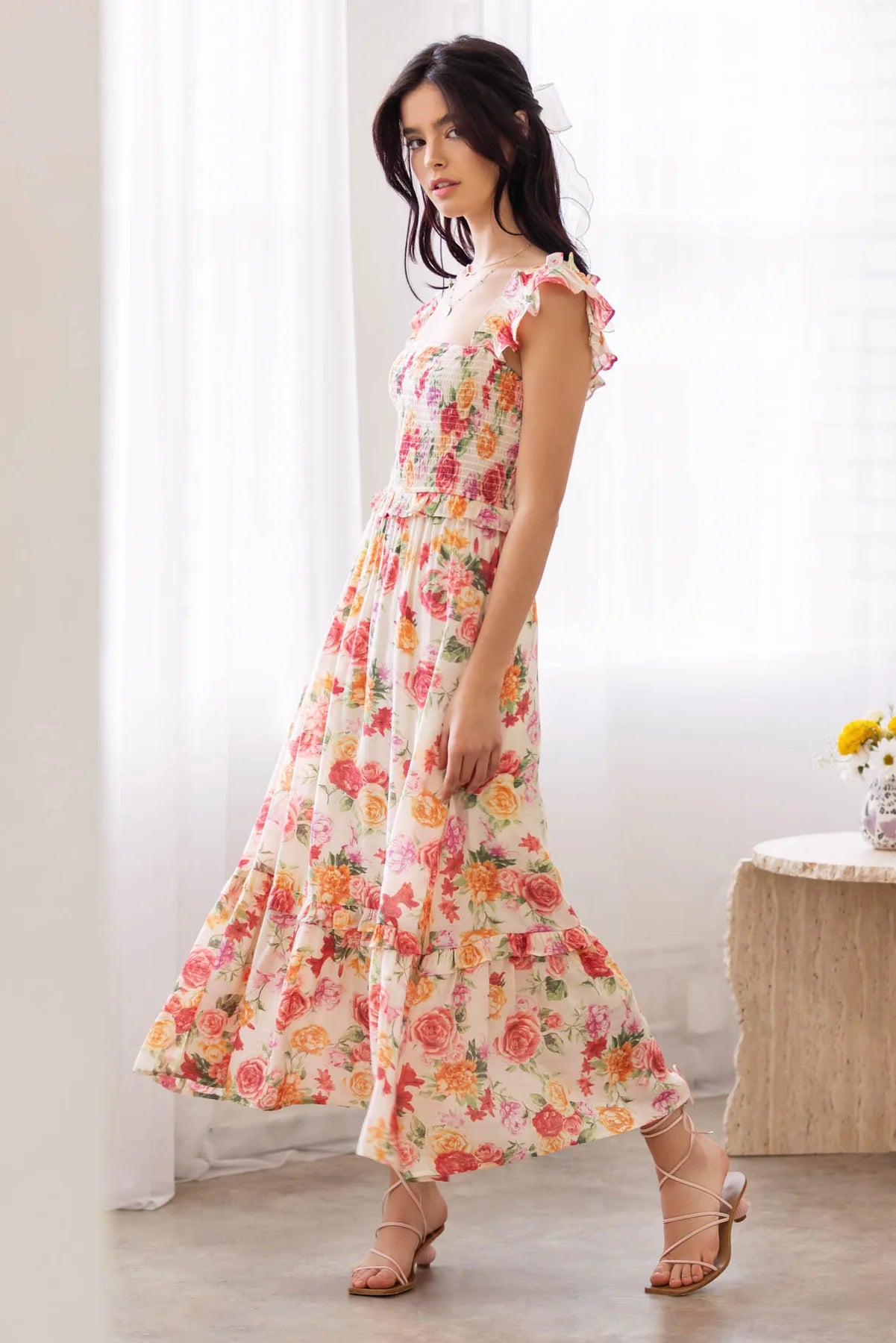 Garden Party Floral Midi Dress
