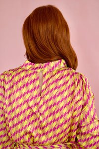 Tiffany Geo Print Cowl Neck Dress