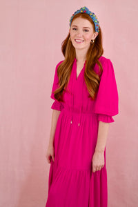 Laila Pink Winter Maxi Dress
