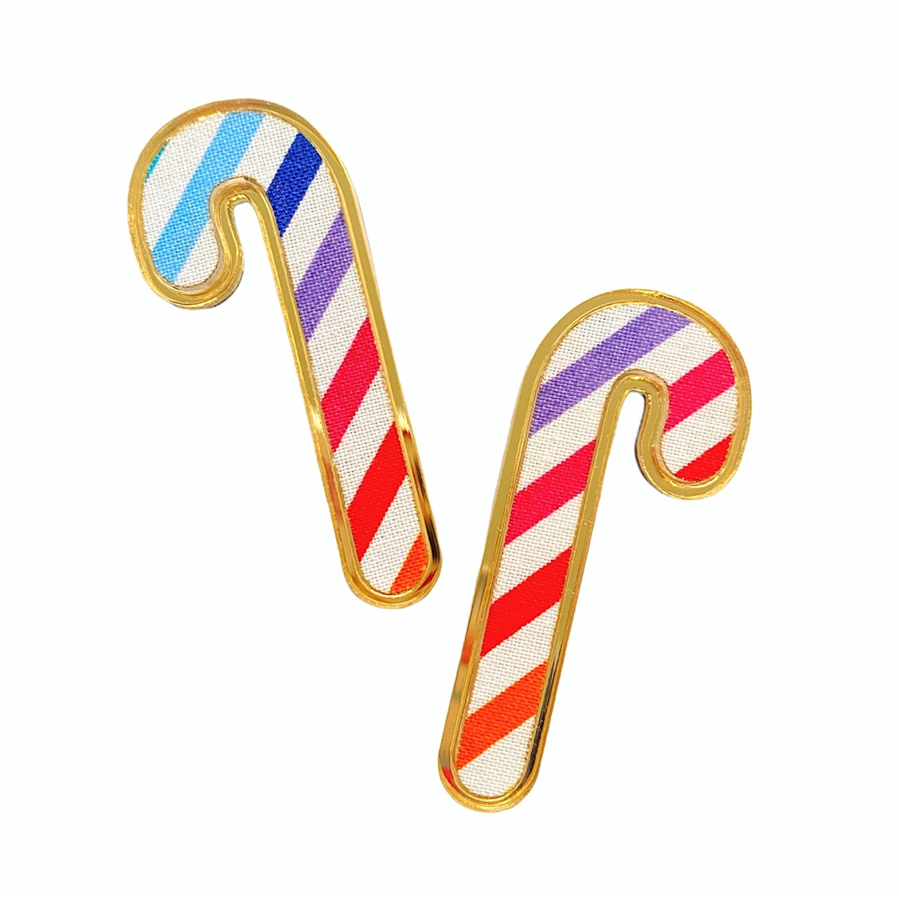 Rainbow Candy Cane Earrings